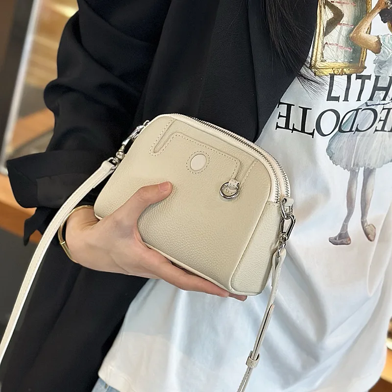 

Selected Soft Head Layer Cowhide Women's Bag New Hot Simple Leather Shoulder Bag Senior Sense Versatile Ladies Crossbody Bag