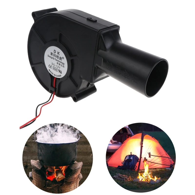 DC 12V 2A Air Turbo Blower 5600R/Min per barbecue Picnic Camping Fire Cooking Blower
