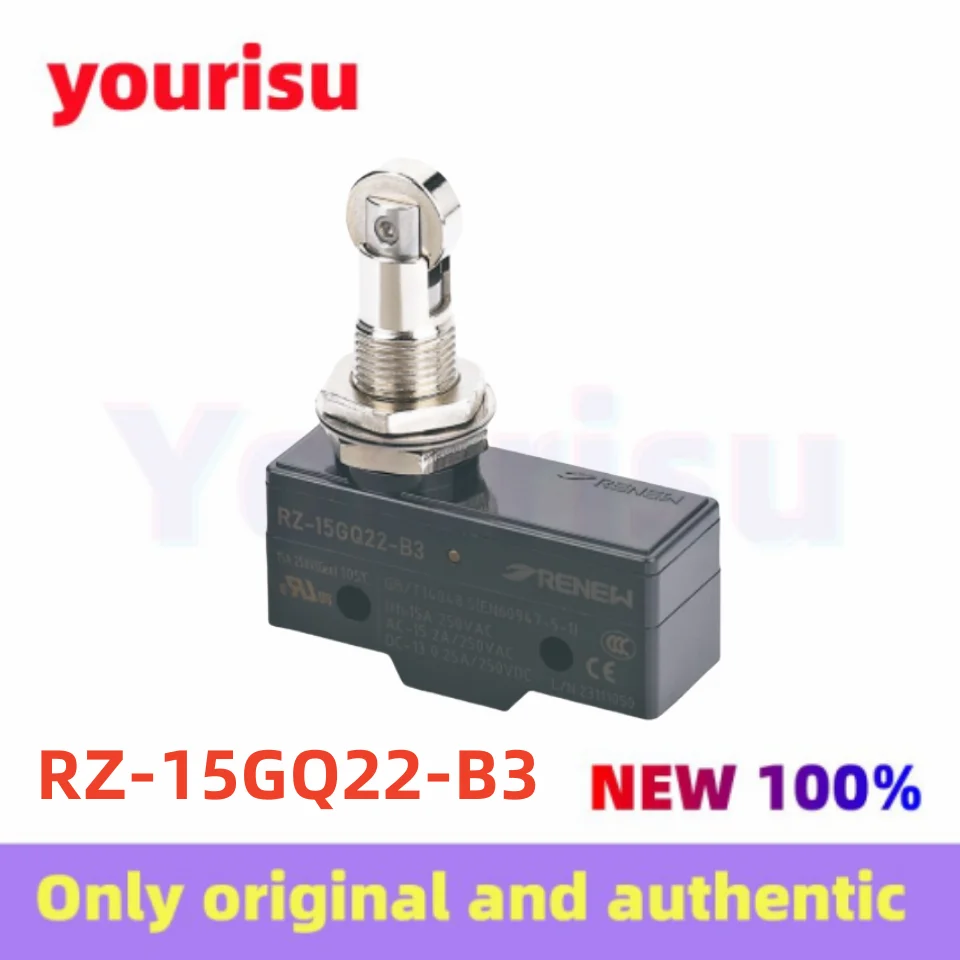 1-5Pcs/Lot RENEW micro switch RZ-15GQ22-B3 RZ 15GQ22 B3 silver contact stroke limit jog bluebird