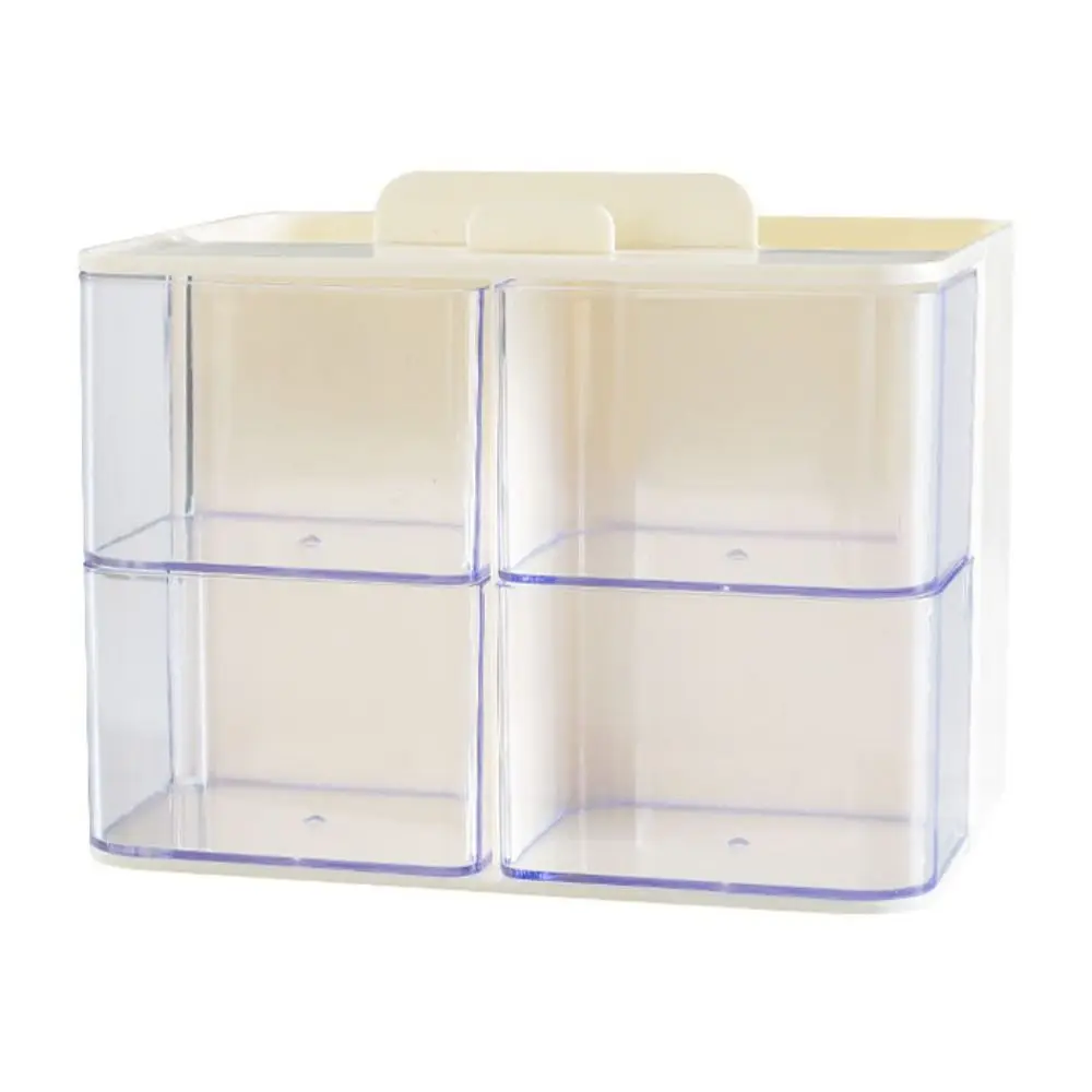 Durable Multi Grid Stationery Storage Box Large Capacity Transparent Pen Container Dust-proof ABS+PS Makeup Brush Holder School