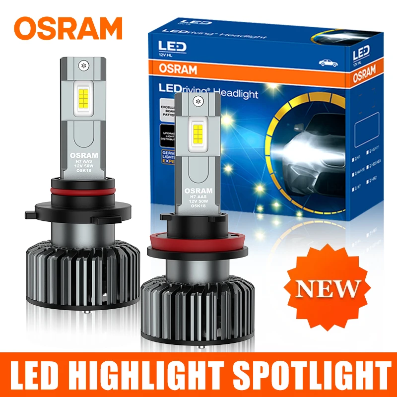 Bombillas LED para Faros Delanteros OSRAM H4 H7 H11, H8 9005/HB3 9006/HB4 9012 HIR2, Luces Antiniebla 6000K, Lámparas para Automóvil con Chips CSP Originales OSRAM, 12V