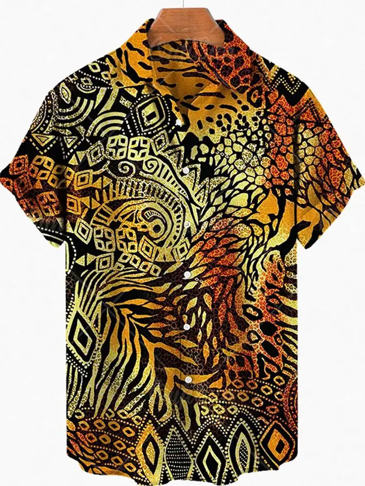 

Men's ort Sve Printed irt Collared Summer Loose Fit Youth Casual Wear Chinese Brandl Product