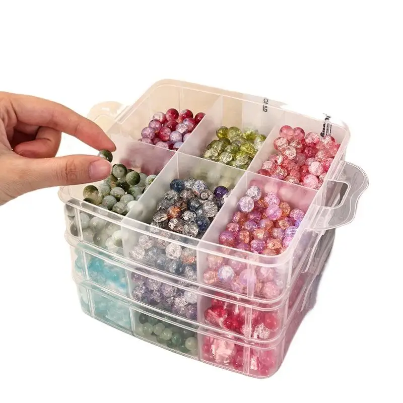 [G331] 1/2/3/4 الطبقة شفافة قابلة للتعديل تكويم مقصورة فتحة صندوق تخزين من البلاستيك لتنظيم اللعب مجوهرات اكسسوارات
