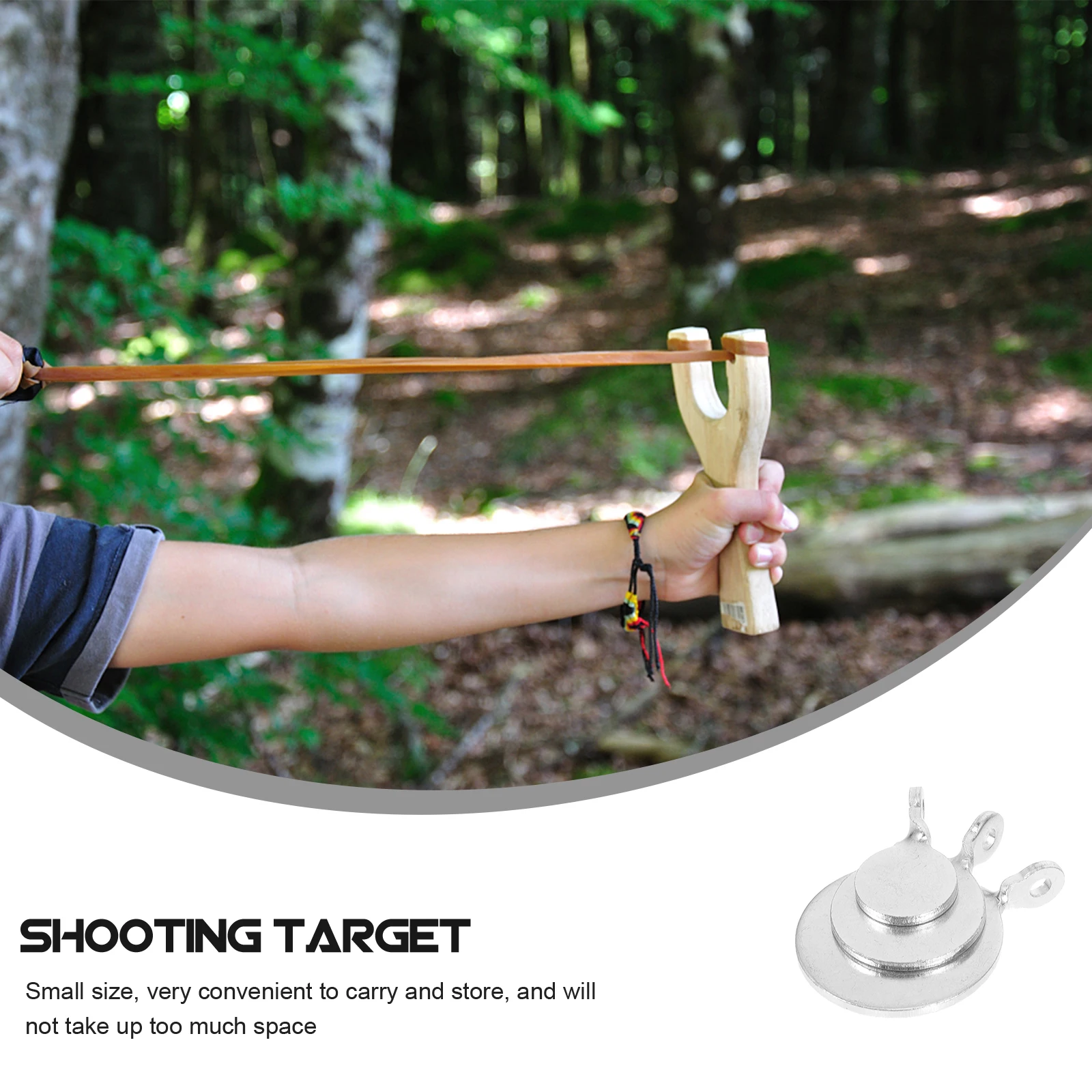 

6Pcs High-Grade Manganese Steel Shooting Targets Small Size Portable Training Plates for Archery Practice Weather-Resistant