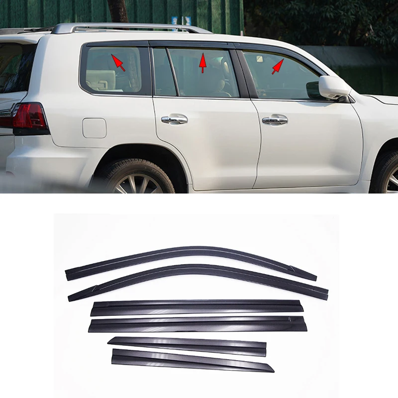 

Car accessories FIT FOR Toyota Land Cruiser J200 LC200 2008-2020 ABS waterproof Door Window Visor Vent Shades Sun Rain Guard