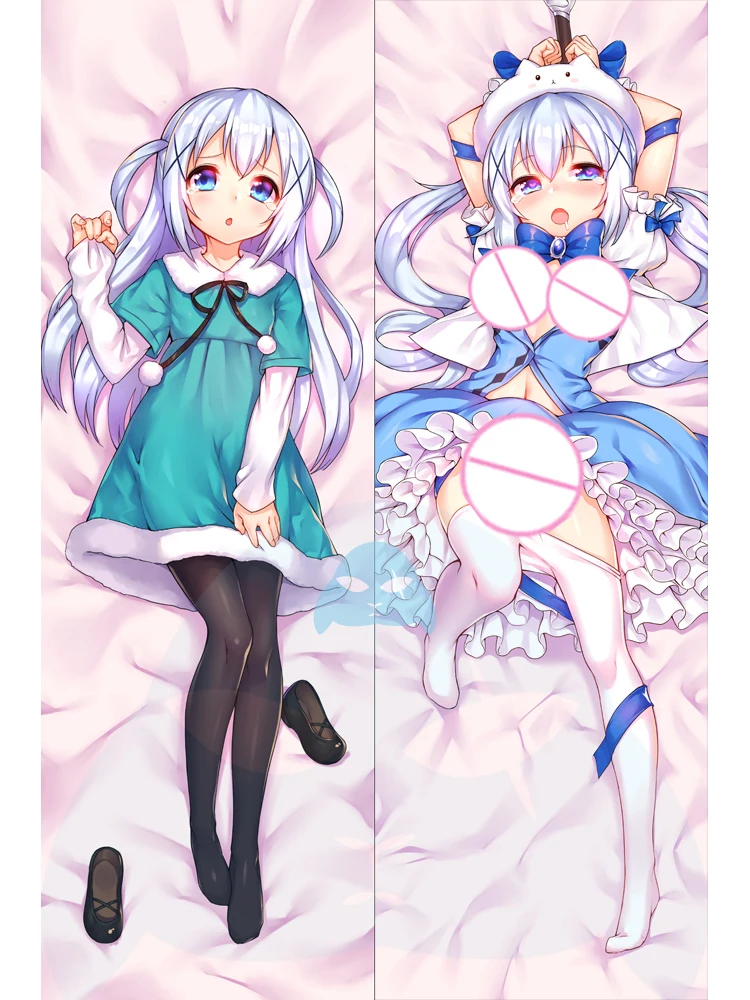 Dakimakura Anime Kafū Chino 2 Side Printed Hugging Body Pillowcase Cushion Bedding Decor Pillow Cover 2024