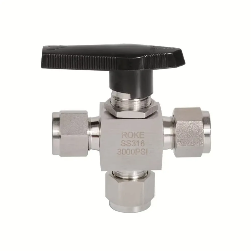 

Manual Ball Valve 3000psi-6000psi 3-Way Instrument for Gas Water Acid