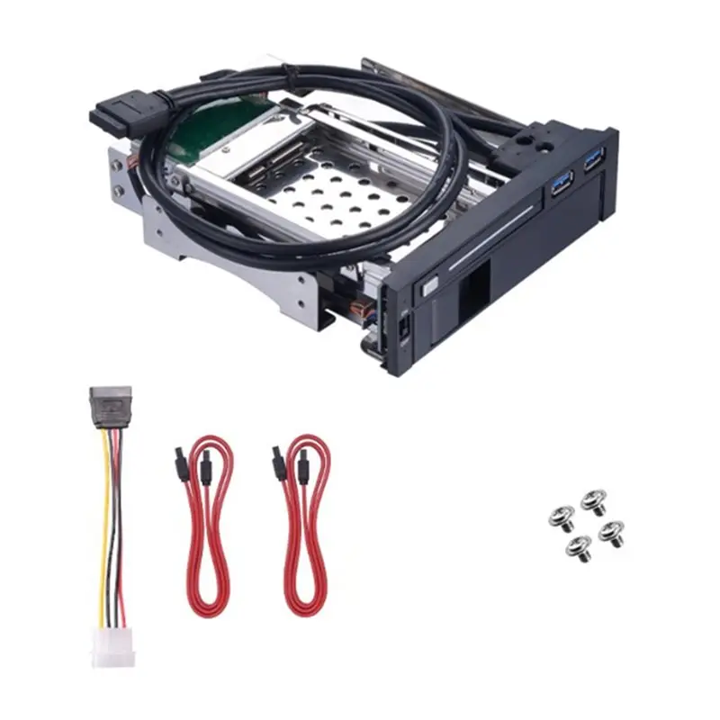 

CABE-Internal Mobile Rack Enclosure For SATA III HDD& SSD Dual Bay 3.5" 2.5" Hard Drive Tray Caddy Docking Station,USB 3.0