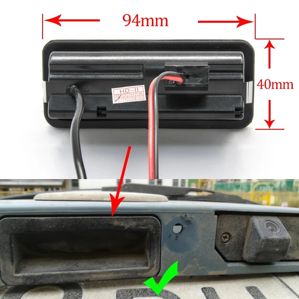 CVBS /AHD 1080P 170° Trunk Handle Rear View Vehicle  Car Camera For Ford Focus 2 MK2 Mondeo MK4 S-Max C-Max Kuga MK1 Fiesta MK7 view 6