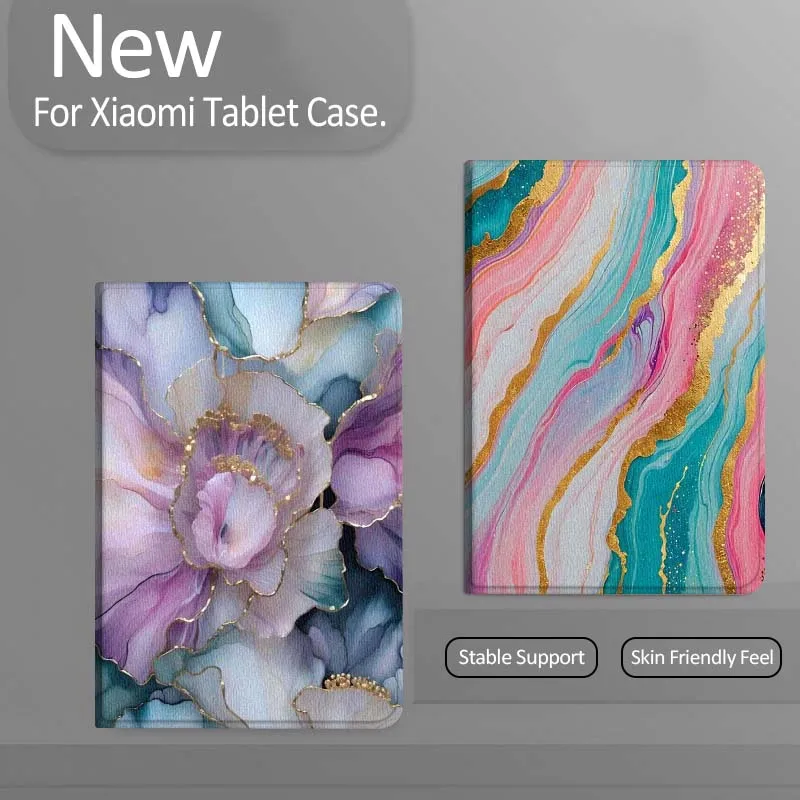 

Чехол для планшета с мраморным узором, золотисто-розовый, для Xiaomi Redmi Mini Pad SE K 2 4 5 6 7 8 2023 2025 11 8.8 11.2 10.1 Pro