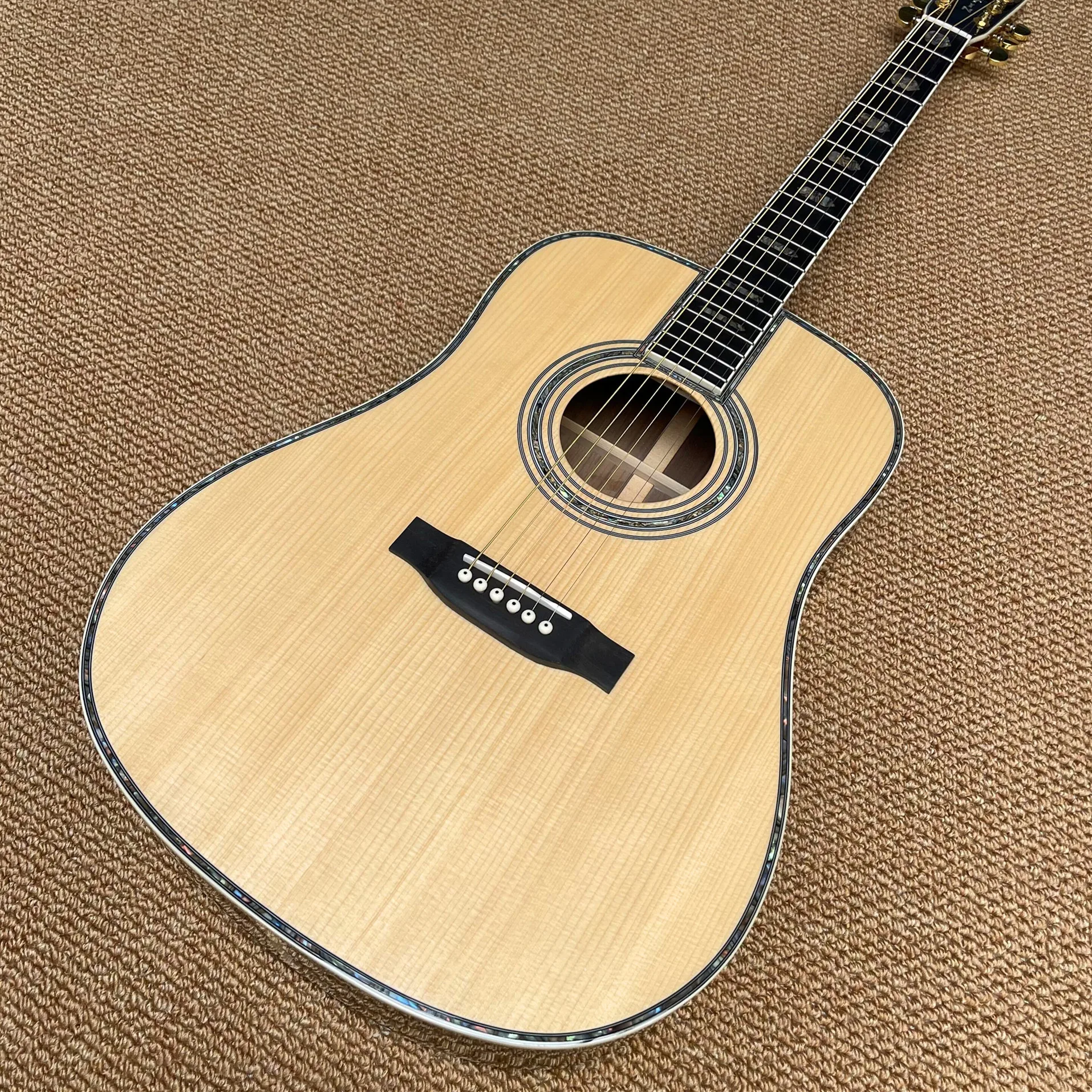 

All Solid Wood Spruce Rosewood 41 Inches D Type 45 Model Acoustic Guitar Abalone Ebony Fingerboard Electric Acoustic Guitar