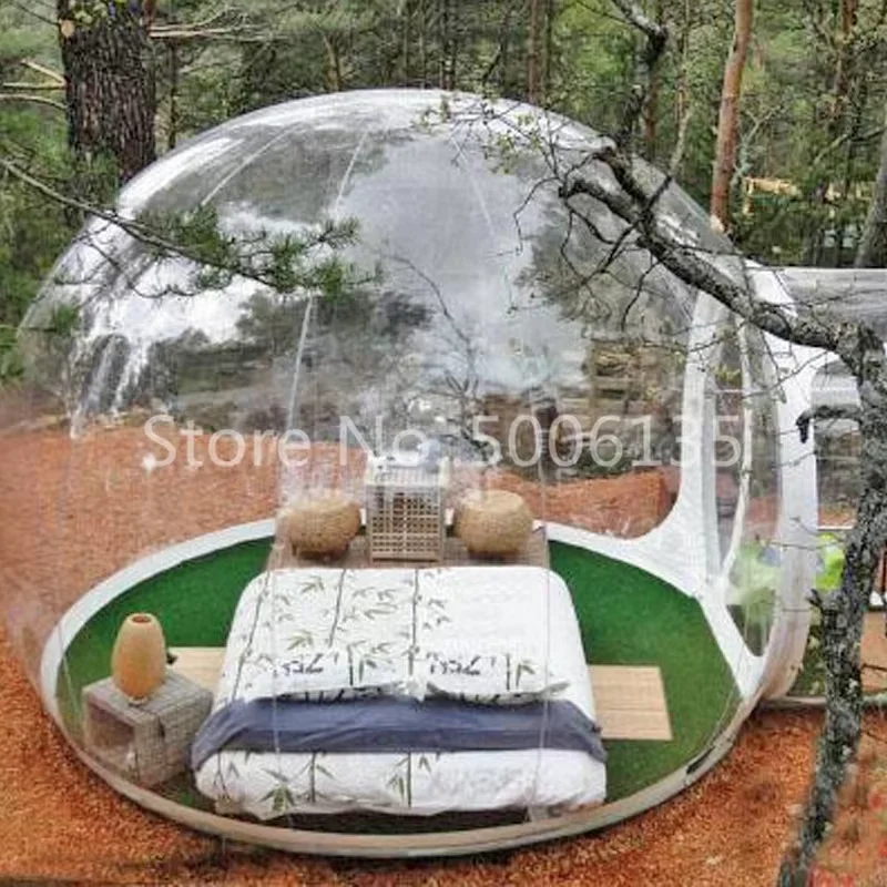 Inflatable Bubble Tree เต็นท์ Camping Wild โรงแรมคู่เต็นท์ Famaily Backyard เต็นท์สนามหญ้าพองเต็นท์ Inflatable โรงแรม