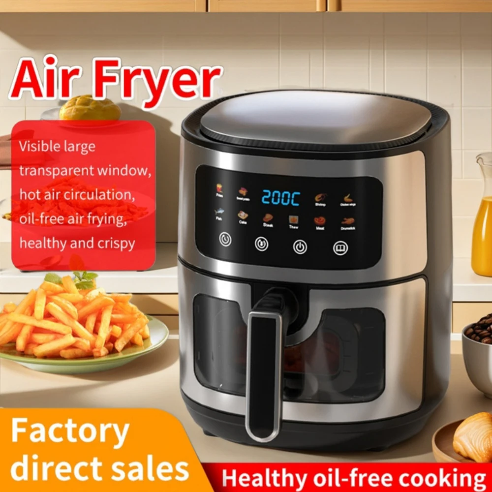 

Smart Air Fryer 10L Large Capacity Household Multifunctional Electric Oven French Fry Maker
