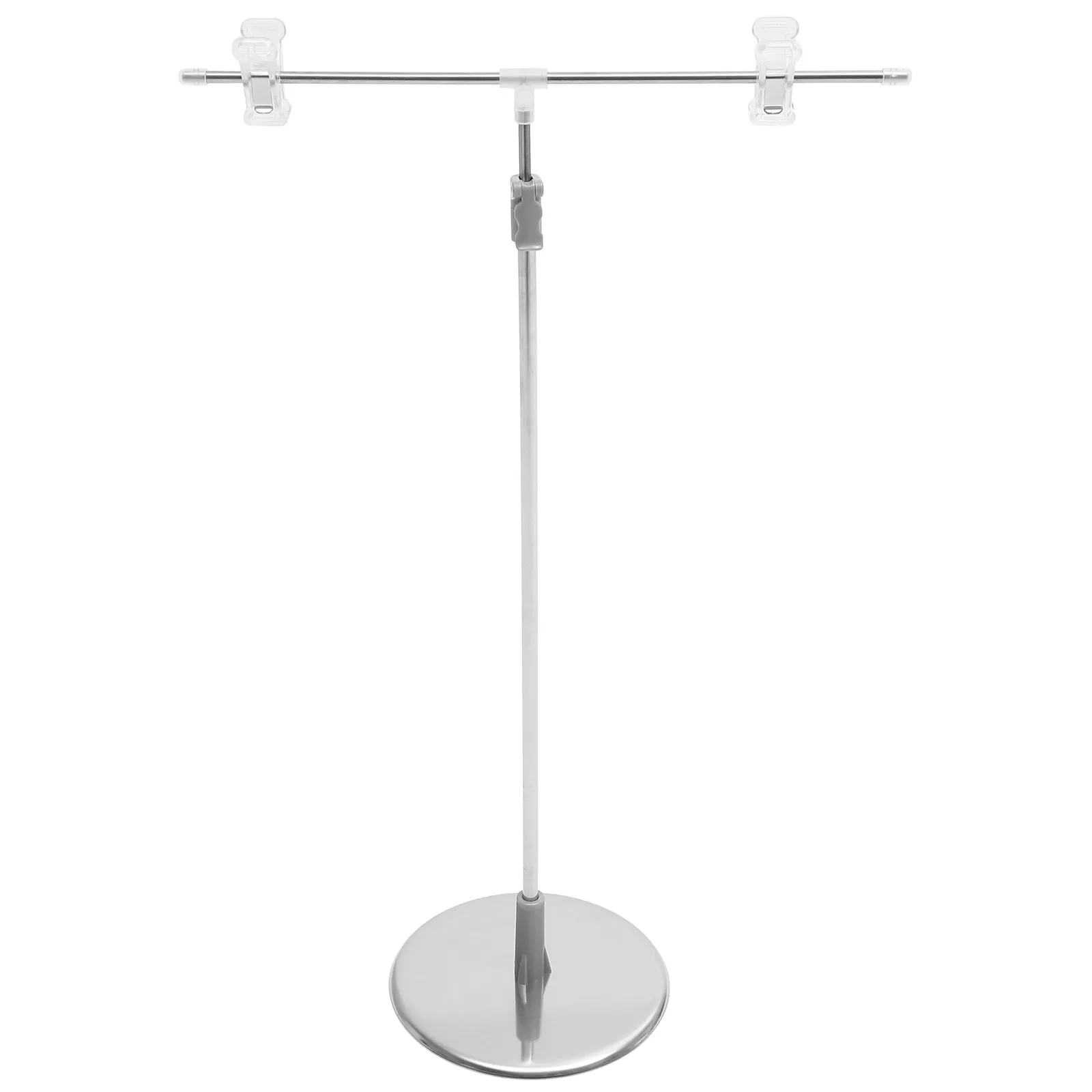 

1pc T Shaped Poster Stand Stainless Steel Welcome Sign Display Adjustable Height 85CM Retail Store Supermarket Exhibitions