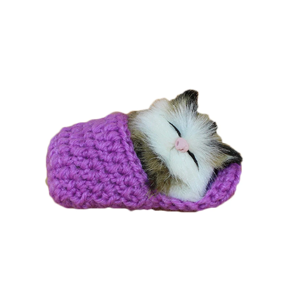 

Simulated Cat Slippers Kitten Resin Simulation Sleeping Bag Pendant Purple Ornament Baby