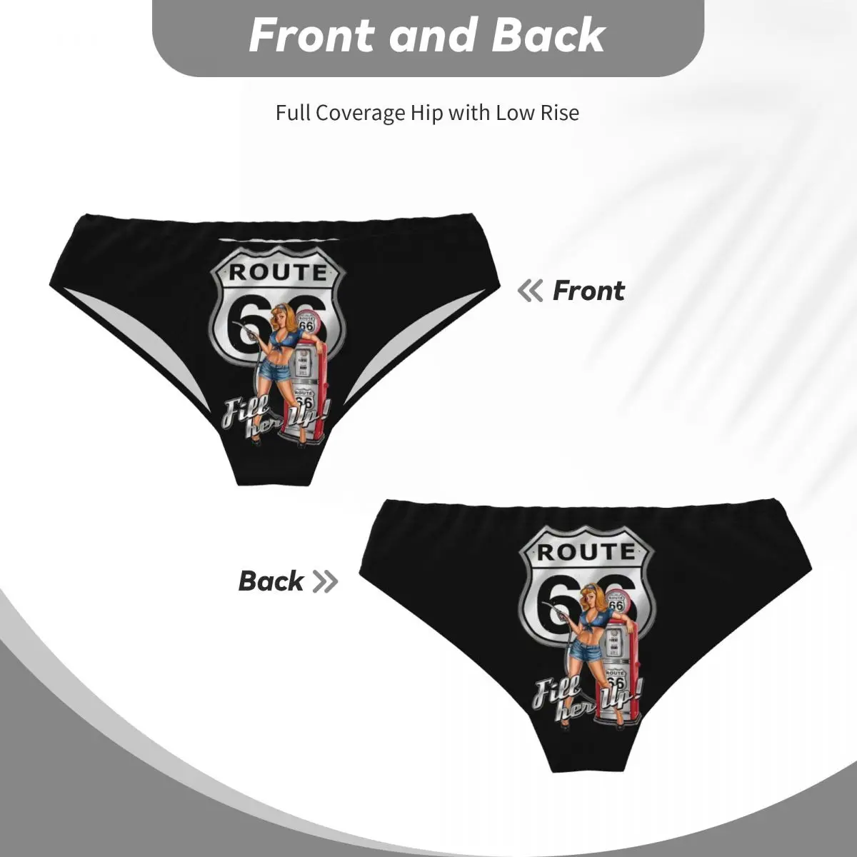 Custom Route 66 Gas Station Pin Up Men's Briefs Panties Men Breathable Fill Her Up Underwear Underpants - view 4