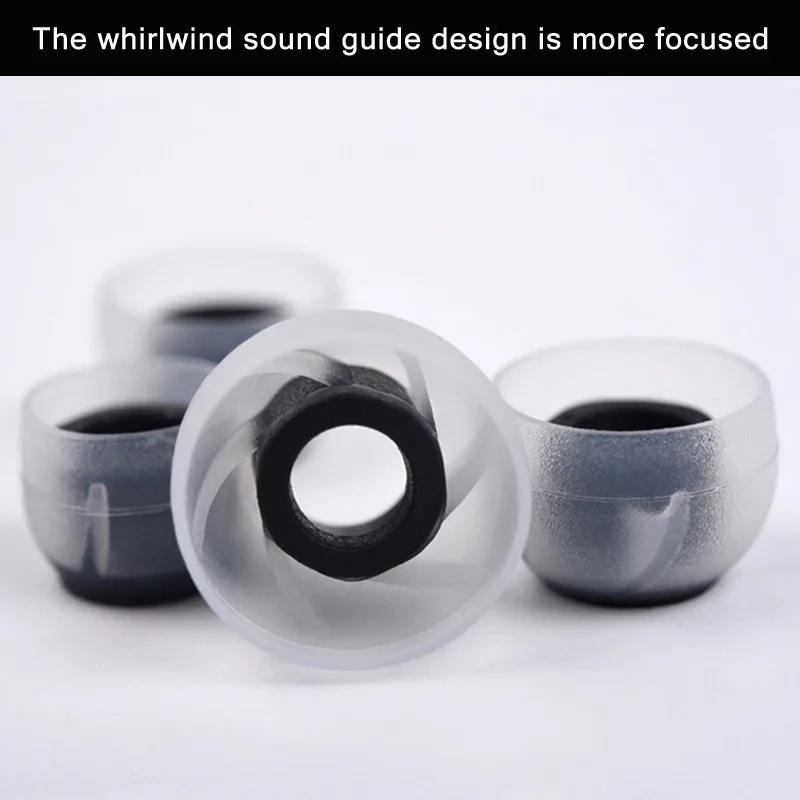 3 Pairs Spiral Silicone Earpads For In-Ear Headphones Compatible with HIDIZS Mermaid MS4 FiiO FH1s Moondrop Kato Qcy T13