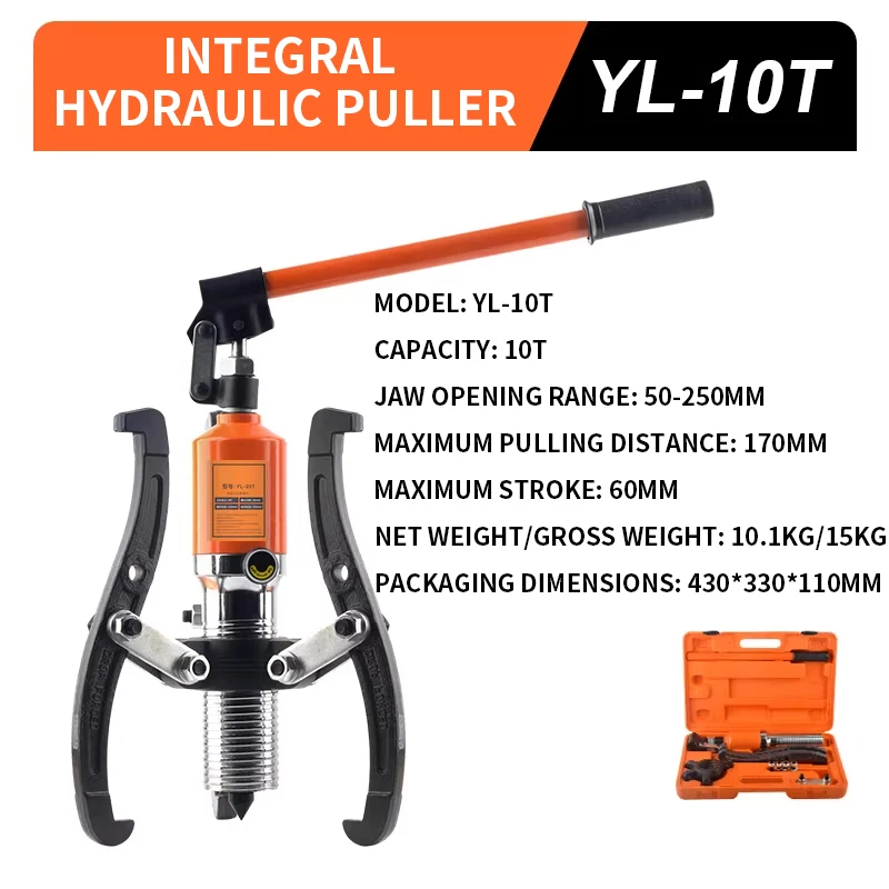 Integrated Hydraulic Puller, Split Type With CP-700 Manual Pump, Gear Shaft Sleeve Extraction, Hydraulic Equipment Repair