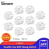 1/20PCS SONOFF DualR3 Lite DIY Smart Switch MINI Wifi Dual Relay Two Way Control Smart Timing Voice for Smart Home Automation