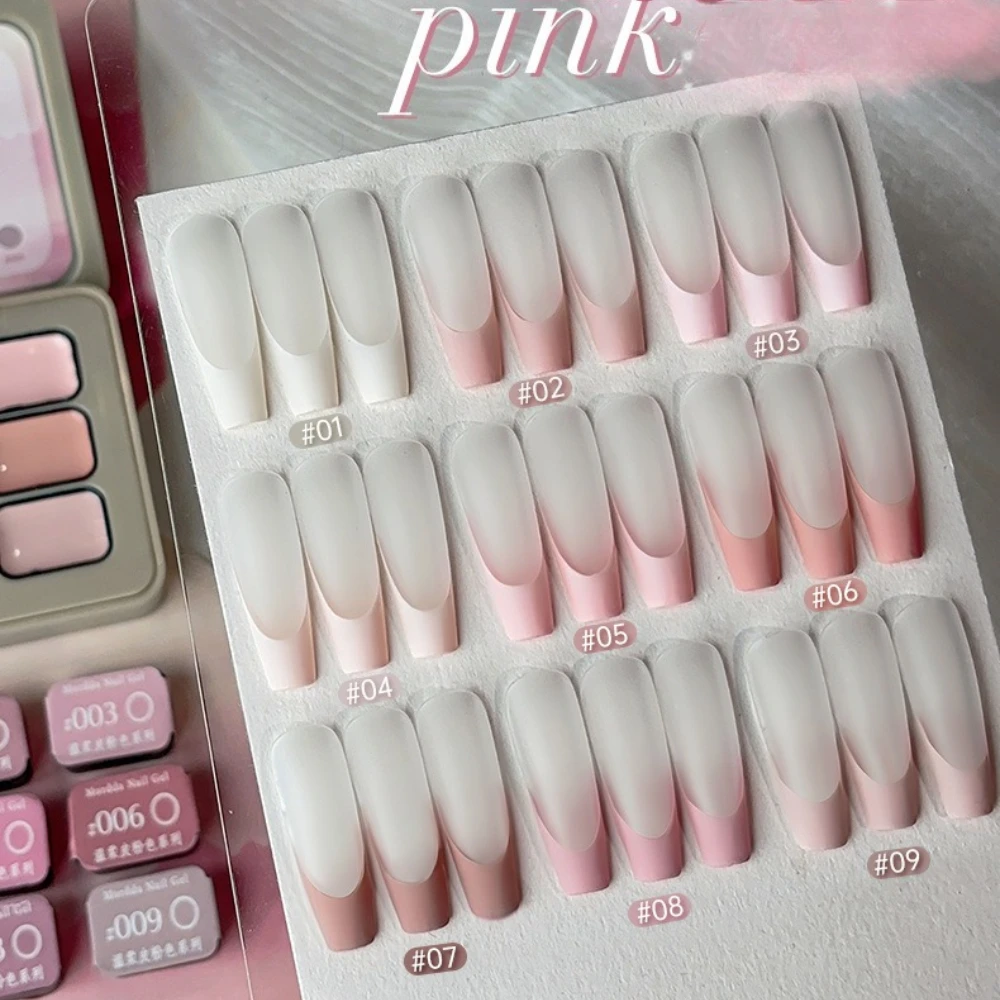 9 Colors Pink Solid Nail Gel Palette Japanese Cream Mud Painting Gel Nail Design Long Lasting Semi Permanent Soak Off Varnish