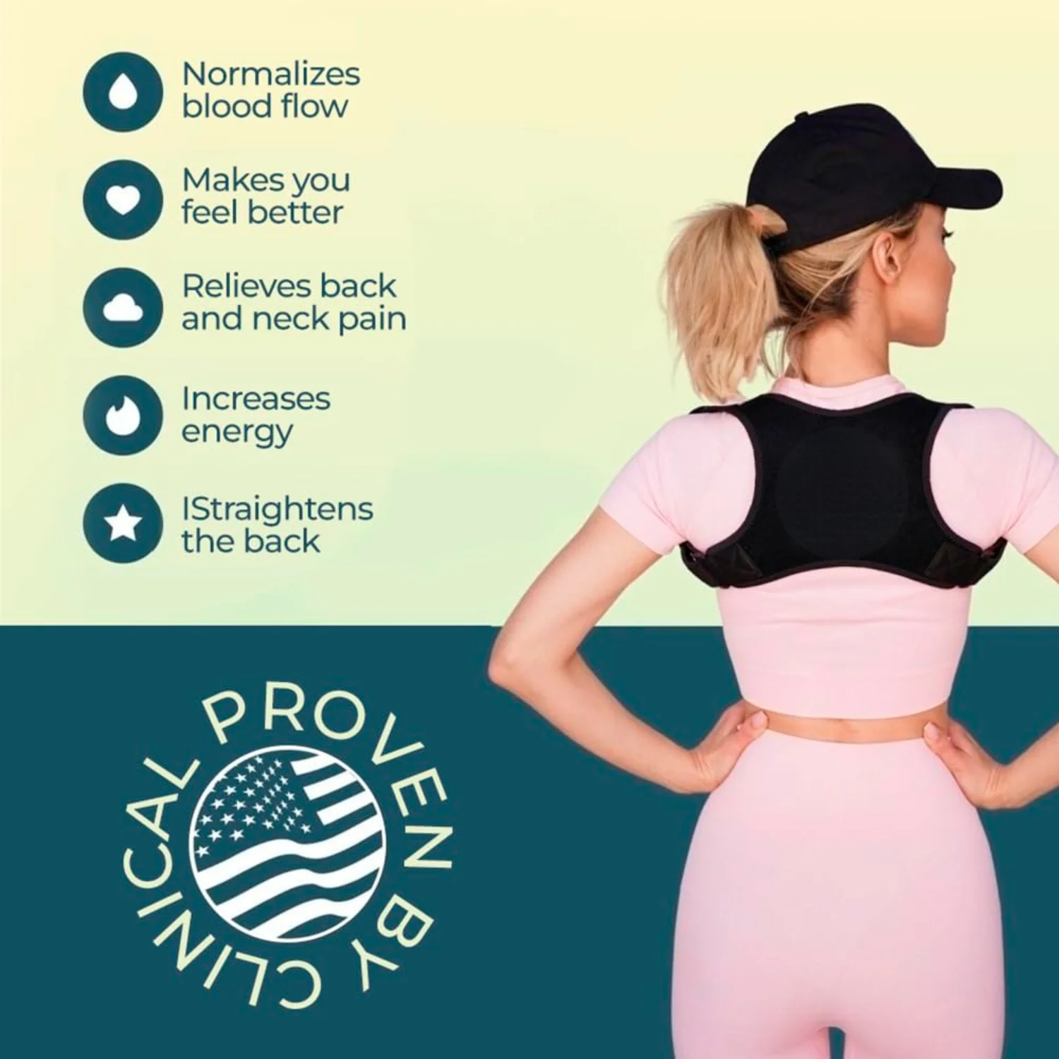 Ultimate Comfort Posture Corrector with Enhanced Support - Breathable, Comfortable, and Discreet - Superior Alignment for Neck &