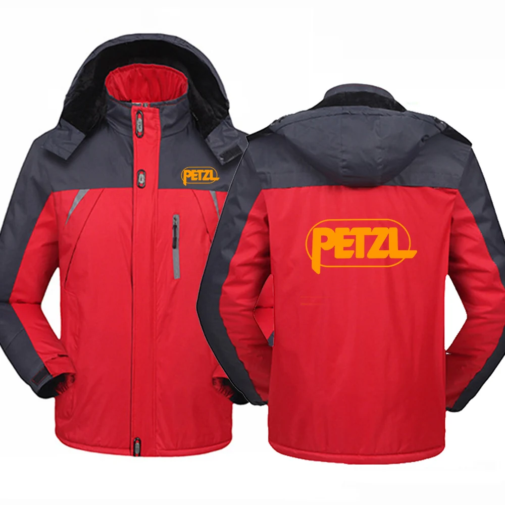 

2025 Sports Comfortable Hoodies Autumn And Winter Man's Patchwork Jacket PETZL Life Wall Climbing Logo Print Personality Coat