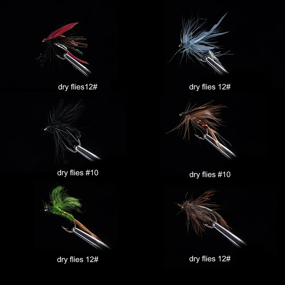 Artificial Insect Bait 30pcs/lot Fly Fishing Lure Wet Dry Flies Handmade High Carbon Steel Hook For Trout Fishing
