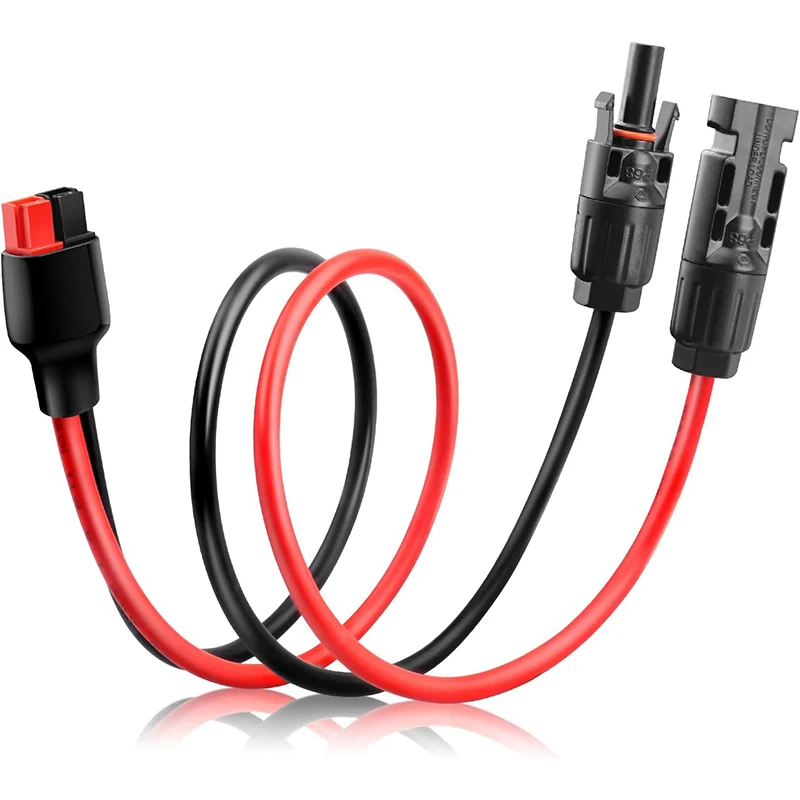 Cable de Extensión para Panel Solar de 10AWG 0.6m/2FT para Estaciones de Energía Portátiles Jackery, Goal Zero, GRECELL, EBL, VTOMAN, OUPES y Generadores Solares