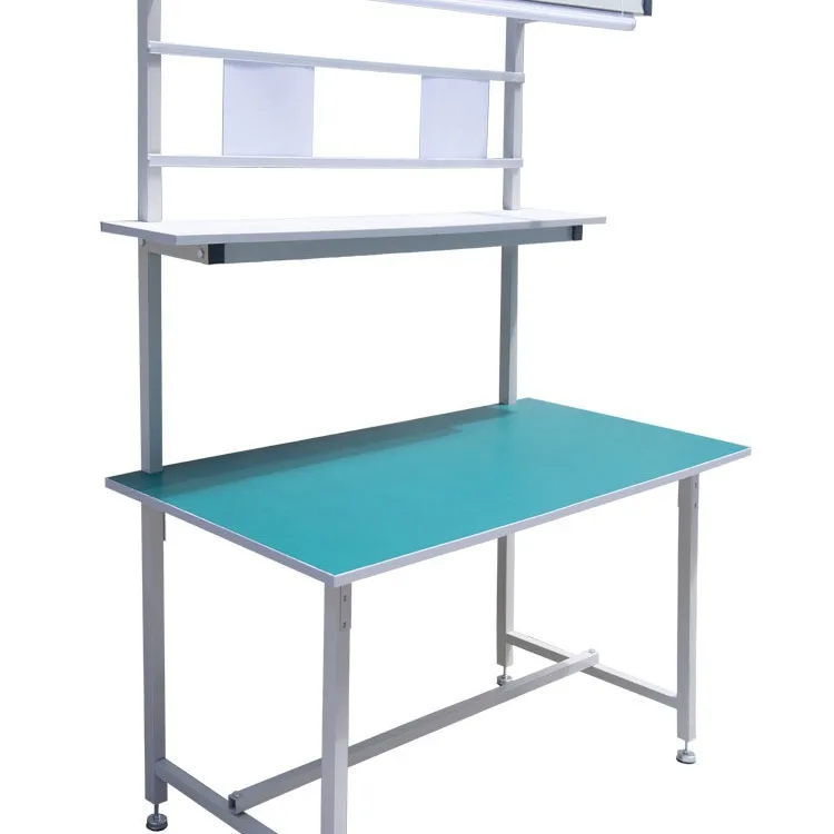Neu workshop anti-static workbench anti-static inspection table with lamp assembly operation injection molding machine mobile ph