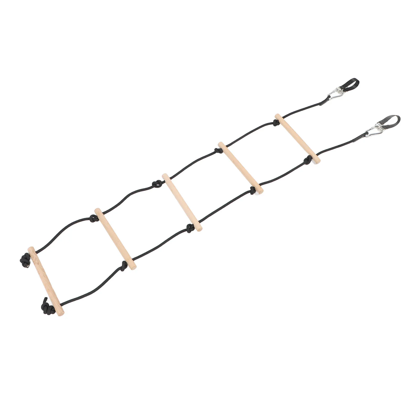 Kids Rope Ladder 5 Steps Kids Wooden Swing Rope Ladder Hanging Ladder for Kids Climbing Game Outdoor Playground Kids Rope Ladder
