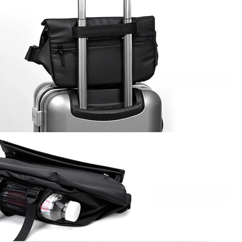 New Men's Crossbody Cycling Bag Tide Shoulder Bag Multifunctional Locomotive Function  Chest bale Functional Backpack Mailer Bag
