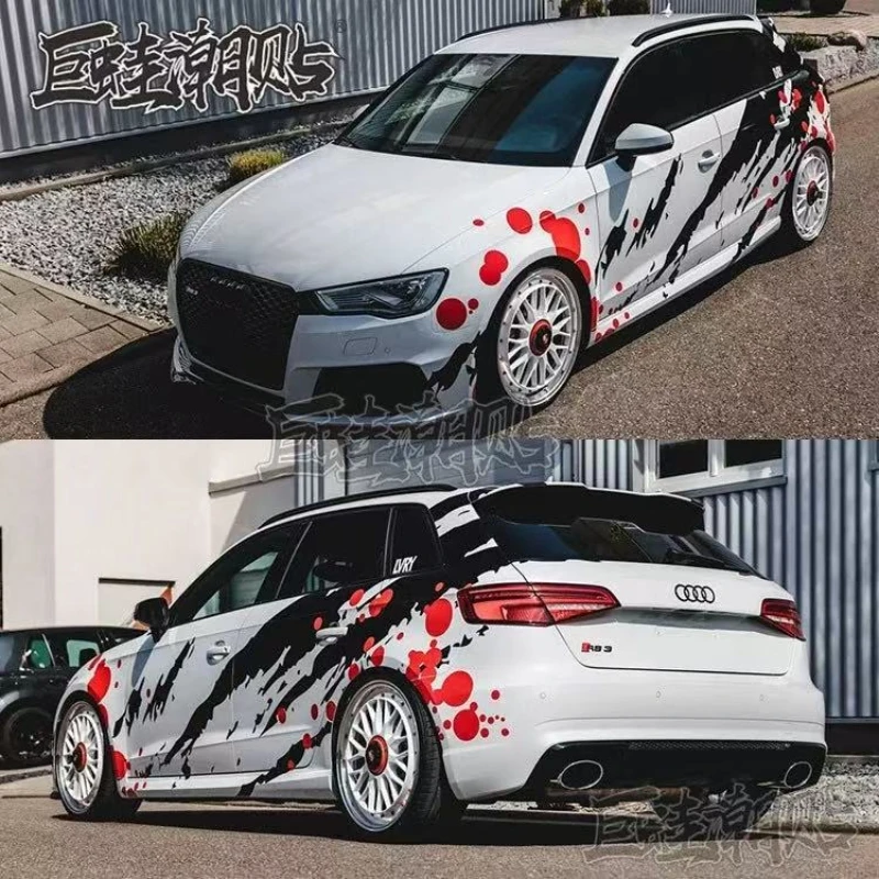 

Car Vinyl stickers FOR Audi RS3 RS4 RS5 RS6 A3 A4 modified body decals Decal sports film accessories