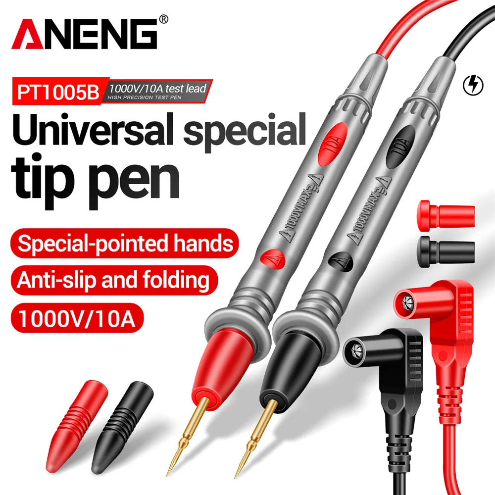 ANENG PT1005B Digital multimetro Probe Test Leads 1000V 10A Universal Needle Tip Multi Meter Tester Lead Probe Wire Pen Cable