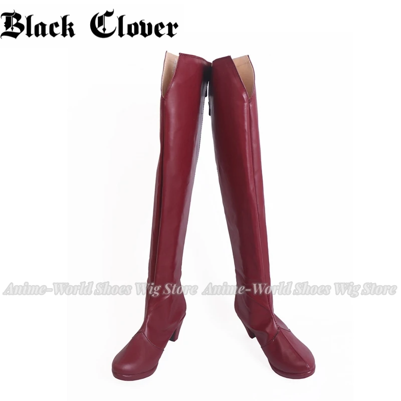 Anime Quartet Knights Vanessa Enoteca Stivali Cosplay Scarpe rosse Parrucca su misura con tacco alto di qualsiasi dimensione