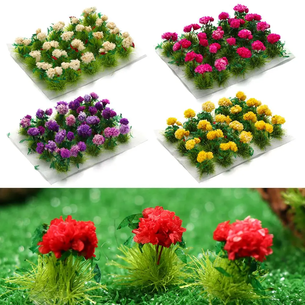 Photo Props Wargame Material Micro Landscape Miniature Flower Cluster Sand Table Layout Scene Model Static Grass Tufts