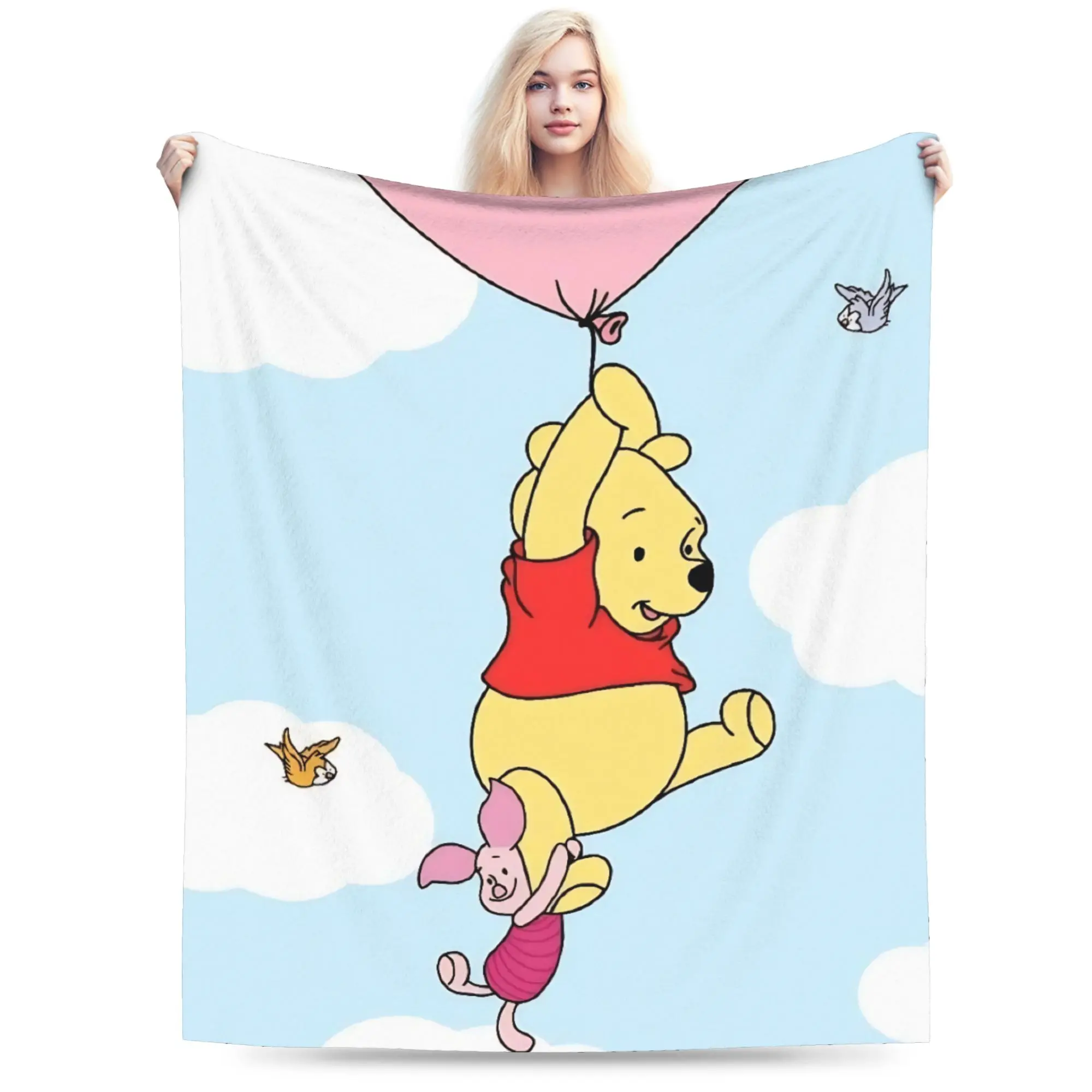Winnie the Poohs  Blanket Quality Super Warm  Throw Blanket Winter Girls Boys Couch Chair Sofa Bed Street Trend Bedspread