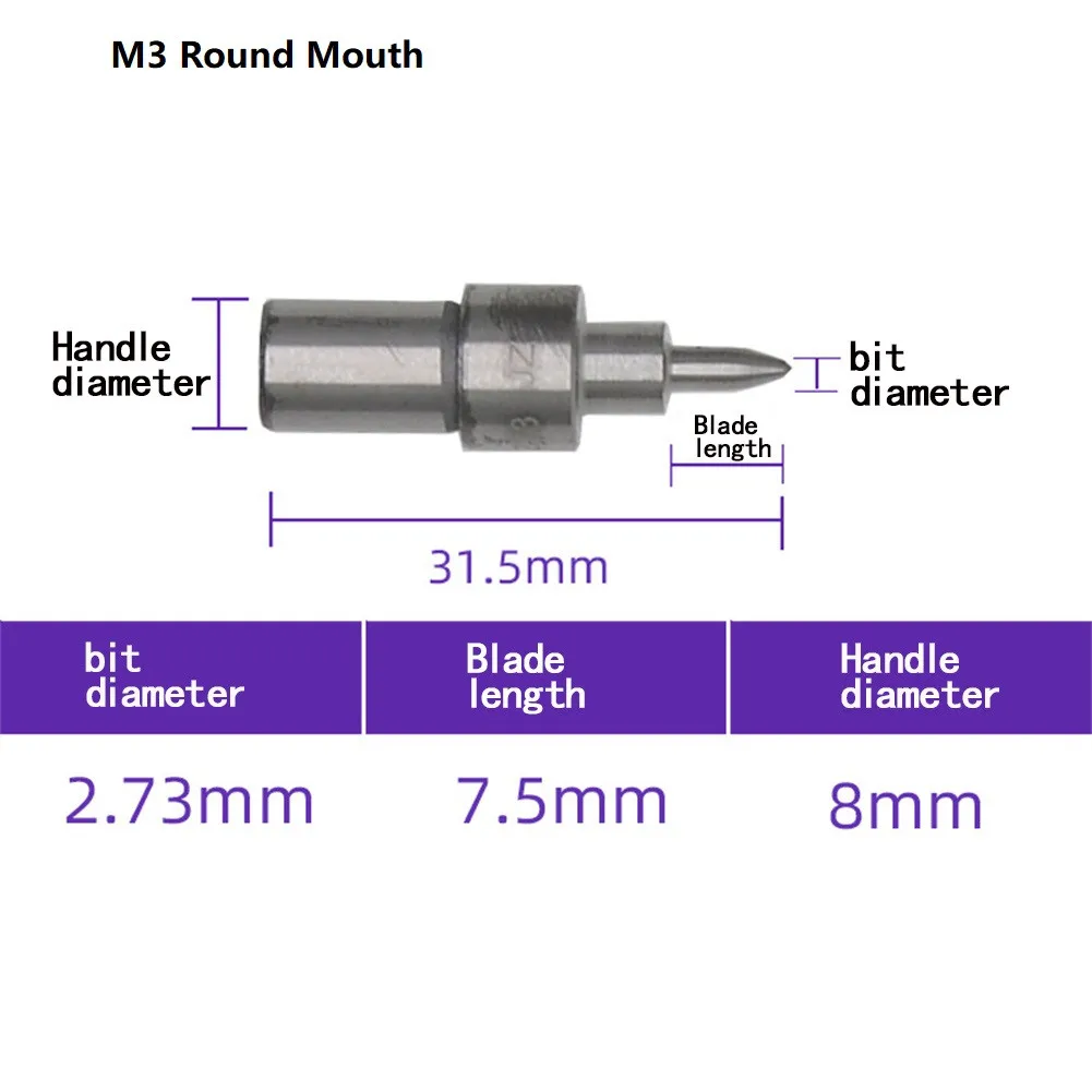 Energy Thermal Friction Drill Bit M3/M4/M5 Flat Type Frictiondrill For Metal Processing Round Type Frictiondrill 1 Pcs