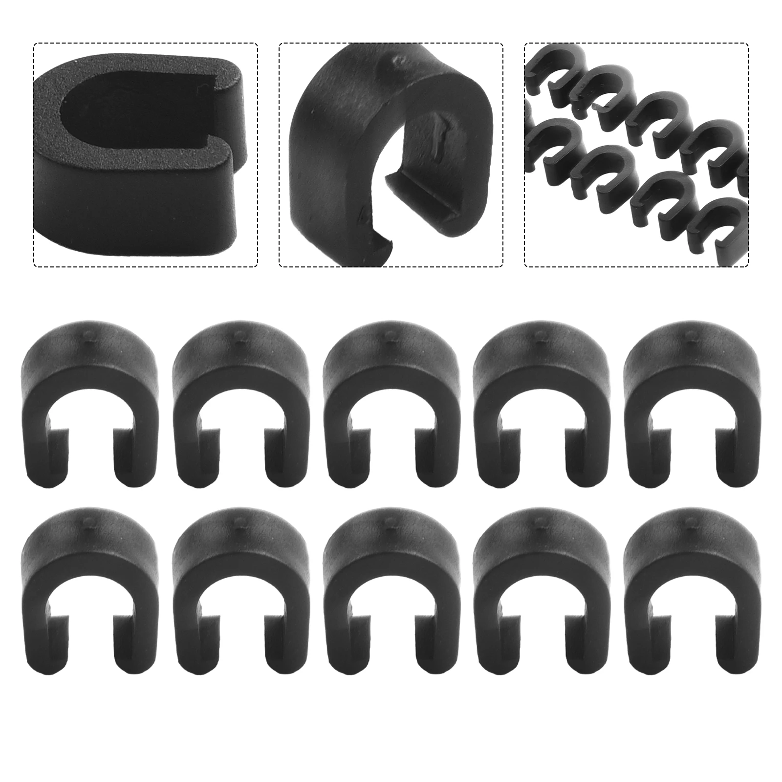 10 X Bicycle C-Clips Buckle Brake Gear Cable Housing Hose Tube  Over-wire Fastener Line Pipe Fixing Bicycle Oil Pipe Cable Ties