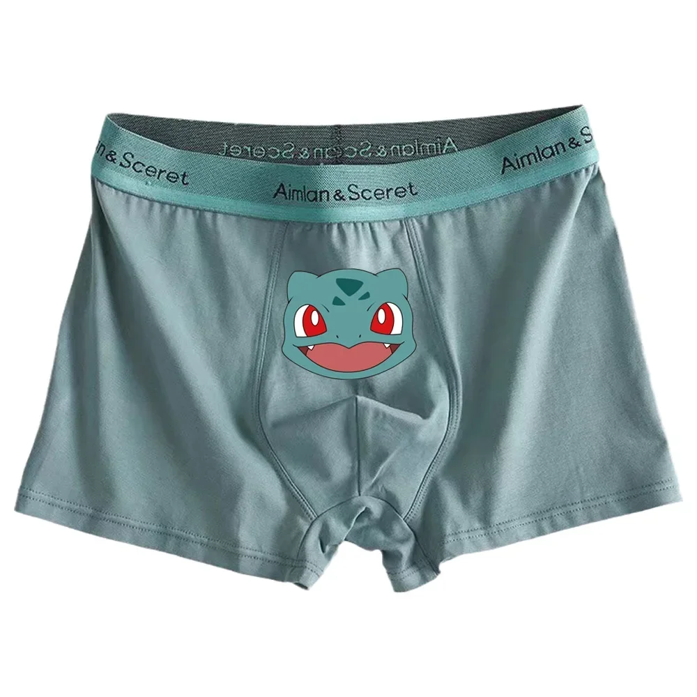 أنيمي سراويل داخلية للرجال بوكيمون تشارماندر جيجليبف Bulbasaur Gengar بيكاتشو السنجاب ميو القطن الخالص ملابس داخلية للرجال حجم كبير الدهون