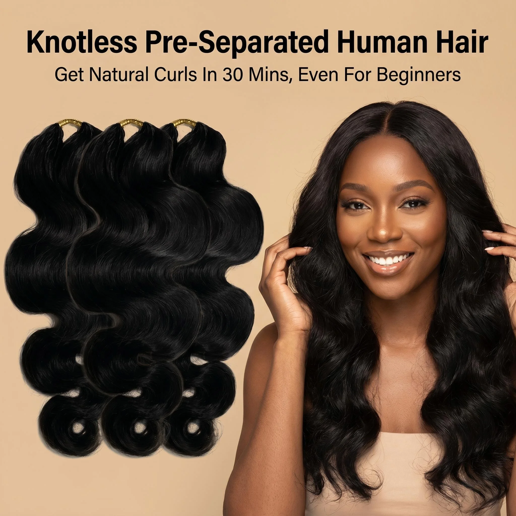 Body Wave Düğümsüz Önceden Ayr - Hair Care Indian incelemesi ve fiyatı