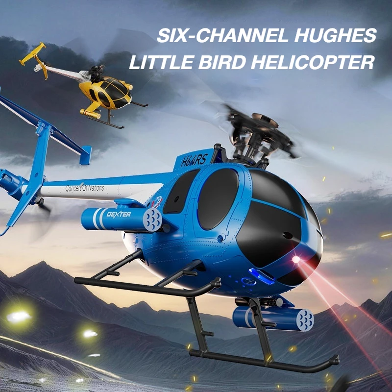 

RHSKY Little Bird RC Helicopter K300 Remote Control Armed Simulation Model Optical Flow Positioning One-Button Inverted Flight
