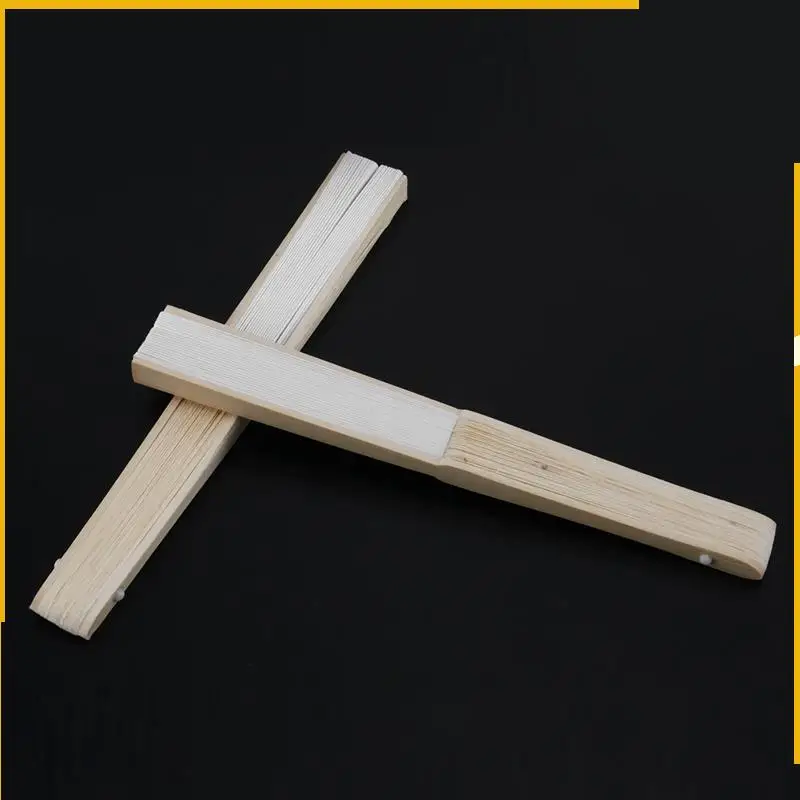 

A92P 72 Pack Hand Held Fans White Paper Fan Bamboo Folding Fans Handheld Folded Fan For Church Wedding Gift, Party Favors