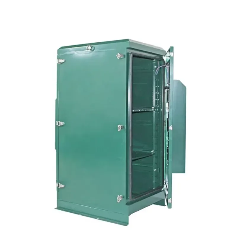 OEM This vertical server cabinet housing is made of galvanized steel, waterproof, and suitable for outdoor networks
