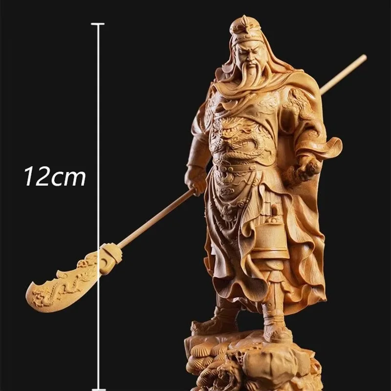 Three Kingdoms Guan Yu Guan Yunchang wood carving Guan Erye antique handicraft home living room decoration character ornaments