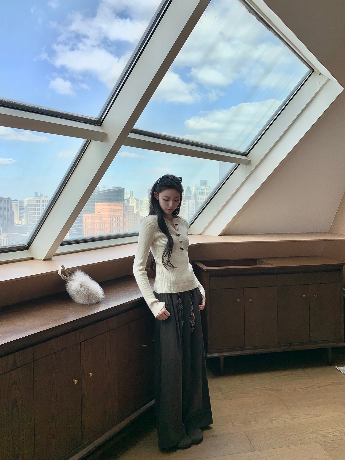 

Winter Women's Knitwear Long Sve Lazy Sle Inner Wear Top High End Feeling Design Sense Casual Comfortable Faionable