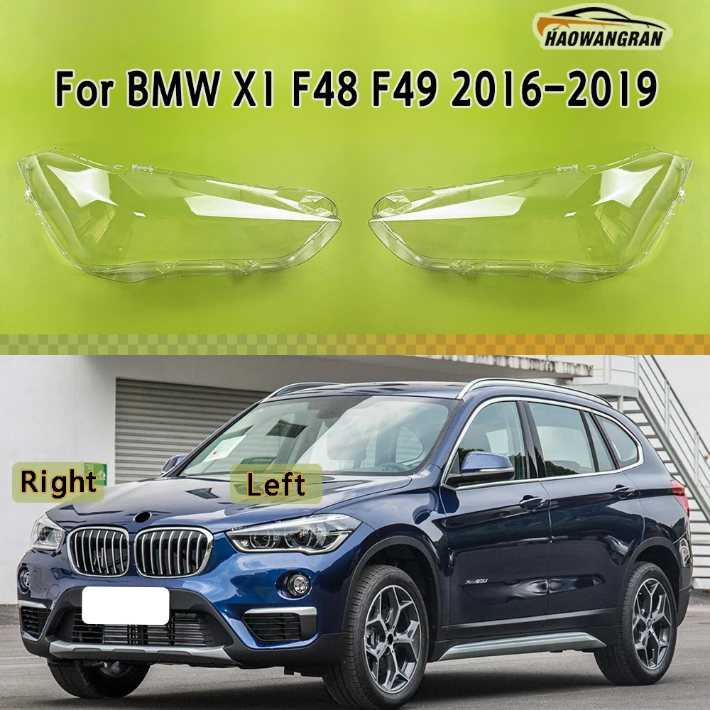 

Headlights Cover Transparent Headlamp Shell Lens Replace Original Lampshade Plexiglass For BMW X1 F48 F49 2016 2017 2018 2019