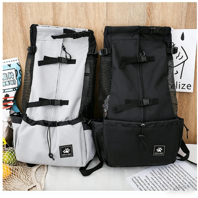 Robuster Nylon-Hunderucksack für Kleine und Mittlere Hunde Hochwertiger Atmungsaktiver Fahrradrucksack für Outdoor-Reisen Haustierzubehör – Detail 3