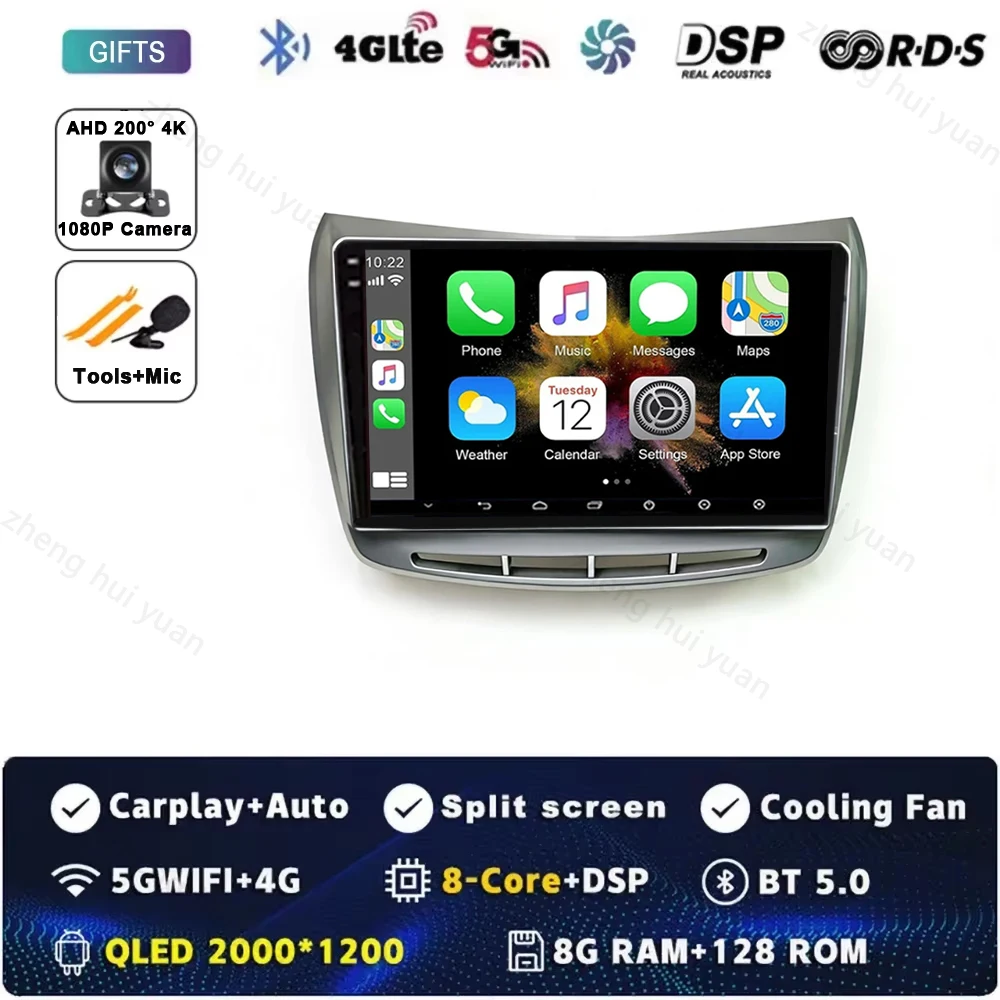 Voor Landcia Delta 2009-2019 Autoradio Carplay Auto Multimedia Stereo Video Player GPS Navigatie WIFI 4G RDS BT