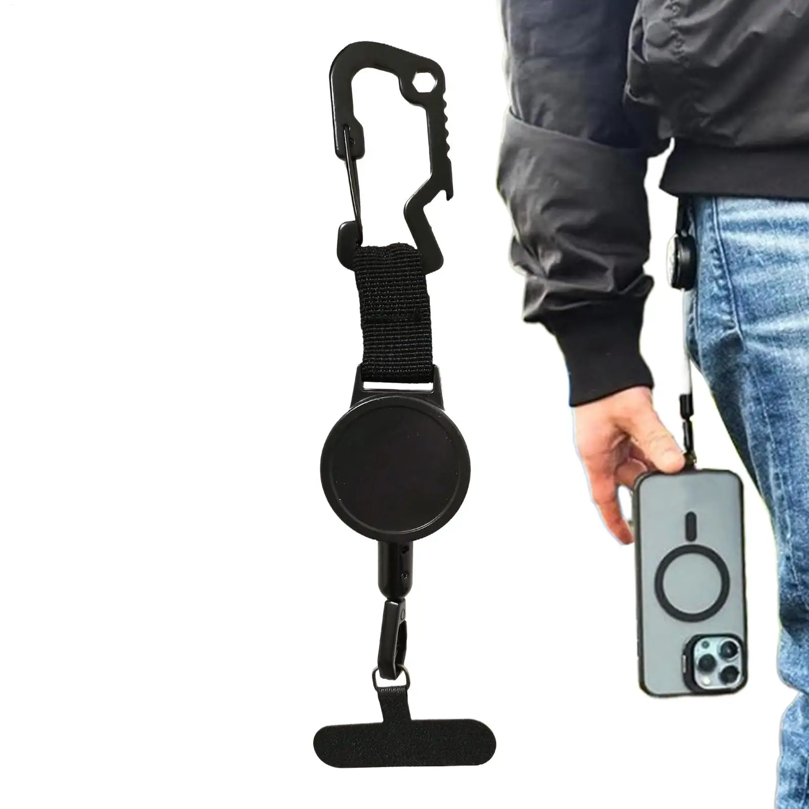 

Выдвижной телефонный трос, противоугонные принадлежности для мобильного телефона, портативная катушка для бейджа для путешественников, взрослых, пожилых людей, любителей активного отдыха