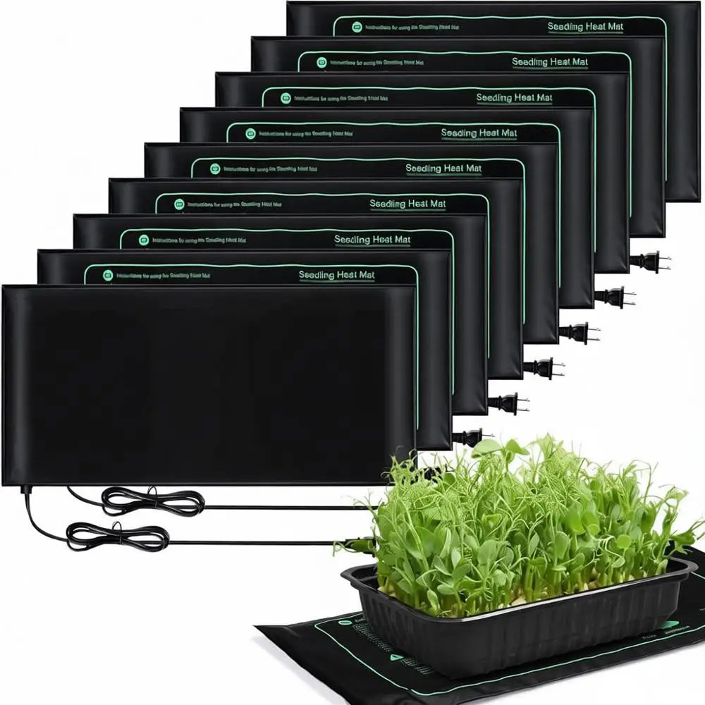 

6 Pack Seedling Heat Mat 10 x 20.75 Waterproof Plant Heating Pad Warm Hydroponic Grow Mat Greenhouse Seed Starting Germination